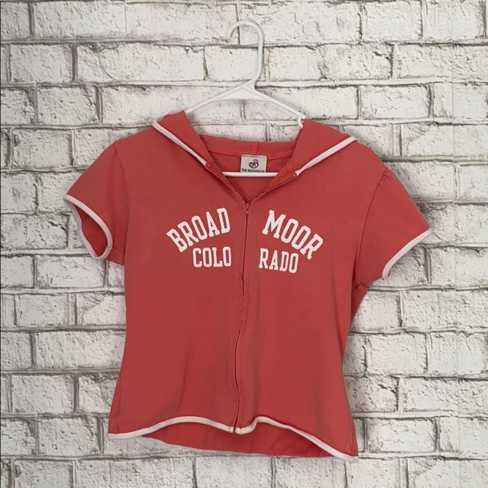 Coral Zip-Up Tee w/ Hood